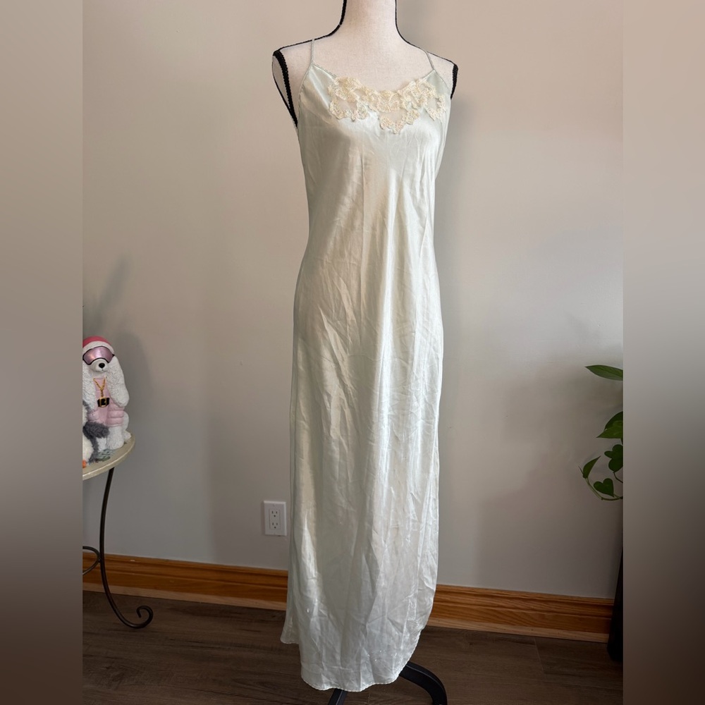 Mint Green Lace Slip Dress